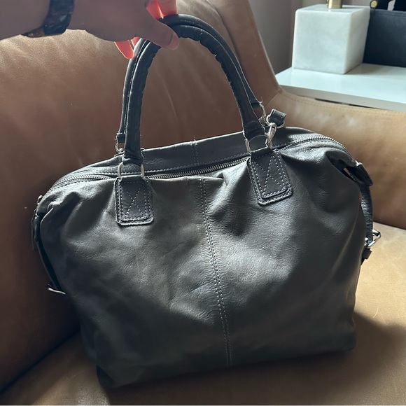 cowboys bag Handbags - Cowboys bag grey leather messenger shoulder bag short handles work mailer unisex